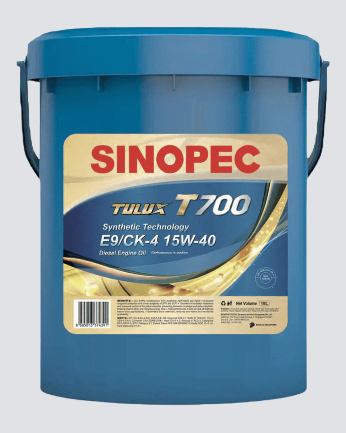 Aceite Para Motor Diesel SINOPEC E9/CK-4 15W40 SEMISINTÉTICO