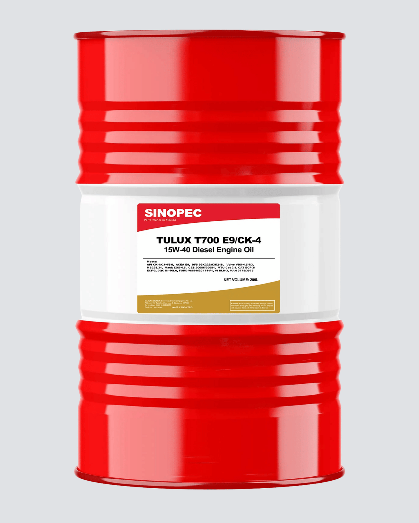 Aceite Para Motor Diesel SINOPEC E9/CK-4 15W40 SEMISINTÉTICO